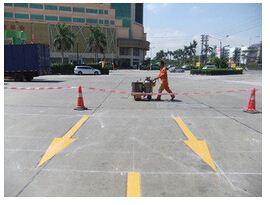 河南郑州道路标线颜色的要求 道路标线设计方案 道路标线效果图